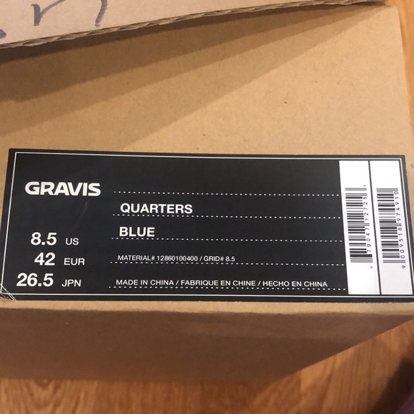 Gravis quarter blue shoes (unisex) size 8.5 - Picture 6 of 6